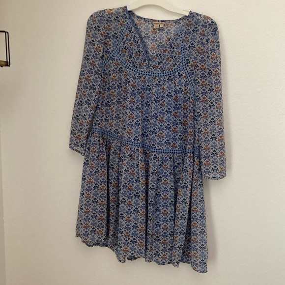 Western Anthropologie Bolding Horses Blue Floral Dress - Picture 4 of 6